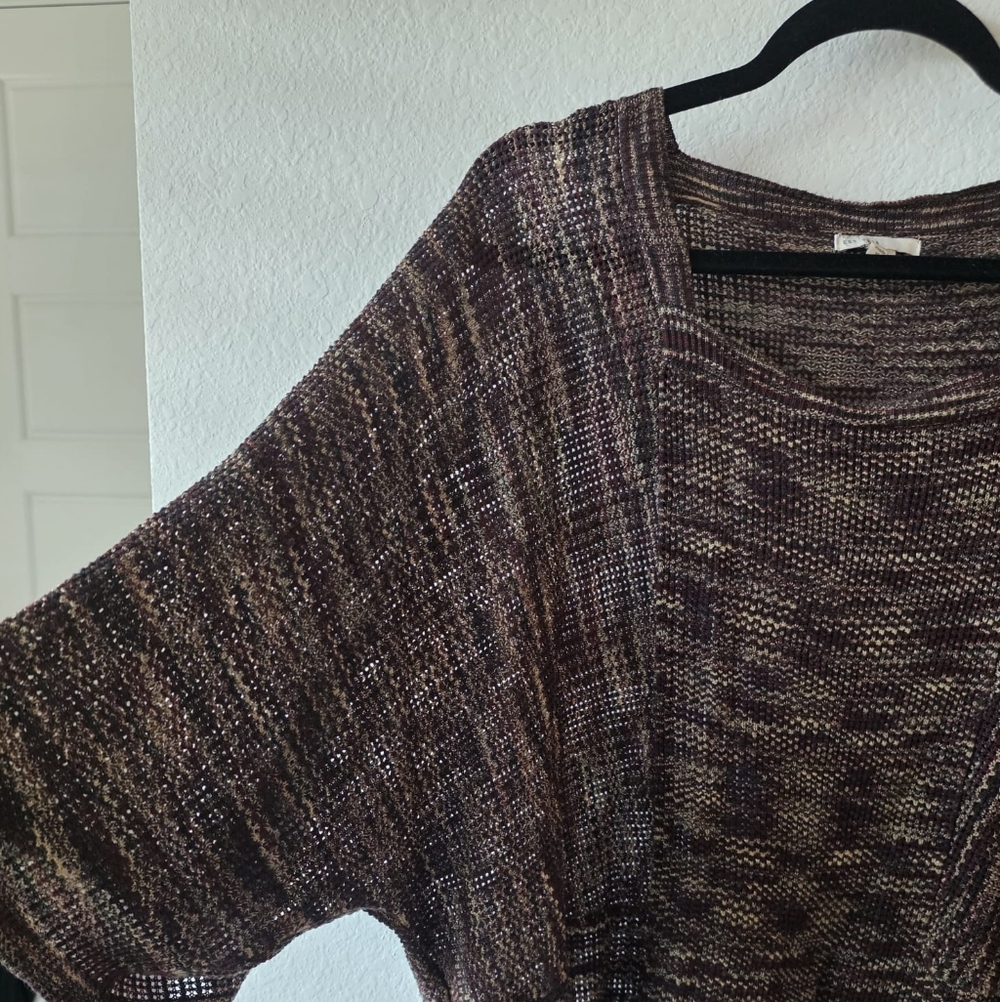 Cato Multitone Knit Poncho Sweater - Picture 4 of 4